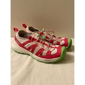 KEEN KIds Size 3 Pink Water Shoes Sneakers Slip‎ On Elastic Laces Active
